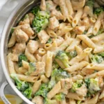 Chicken & Broccoli over pasta